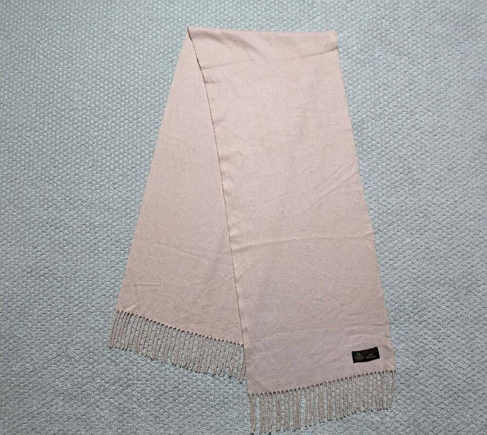House Of Scotland 100% Cashmere Scarf Pink Fringe